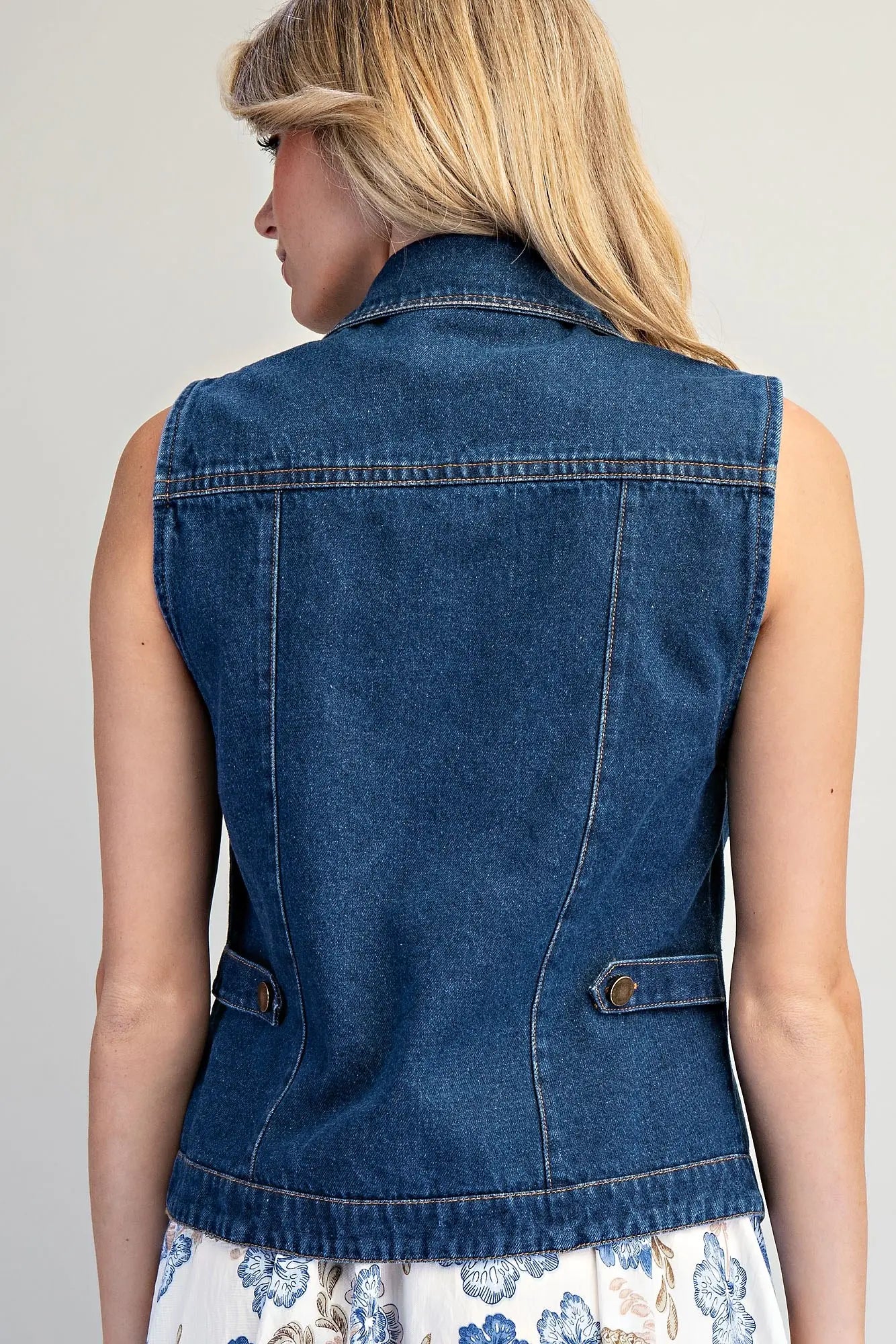 Downtown Denim Vest Top