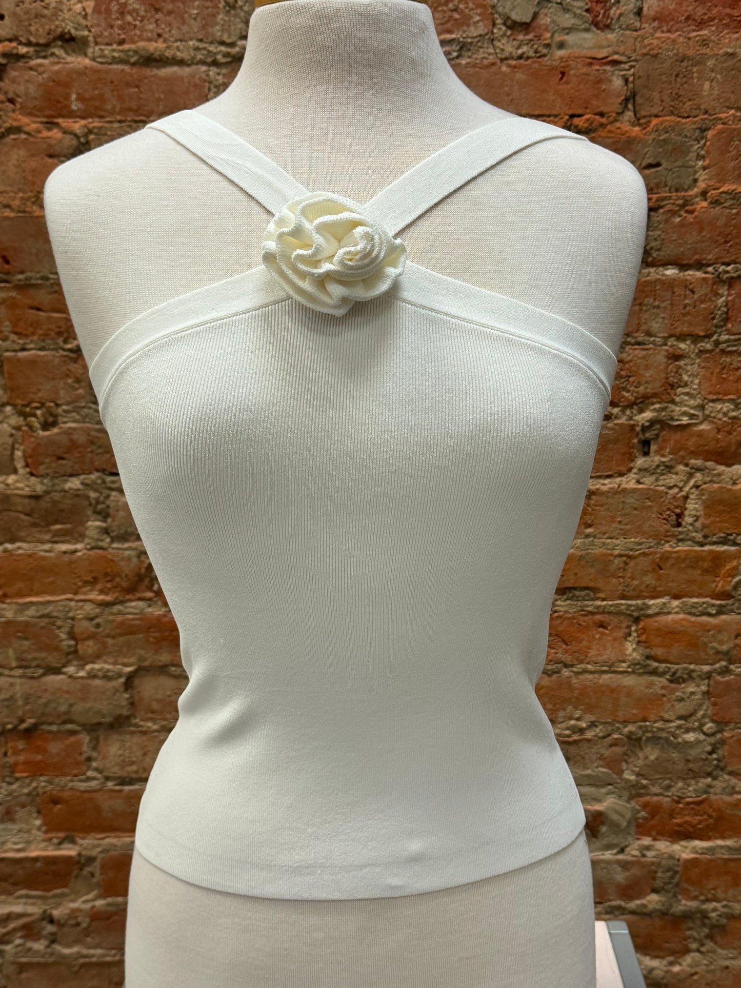 Rosette Halter Tank Top