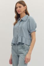 Bluebell Collared Top