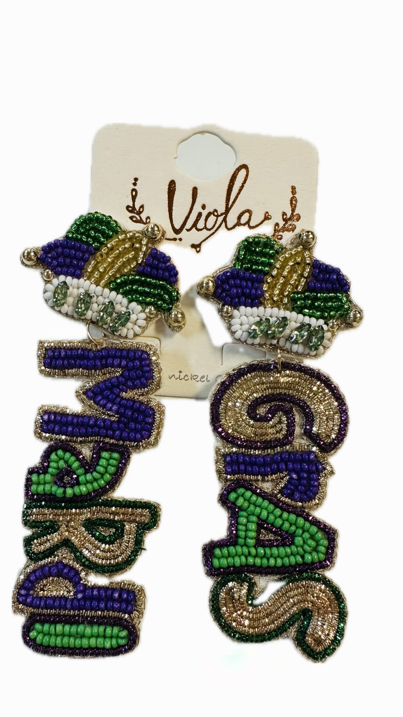 Mardi Gras Earrings