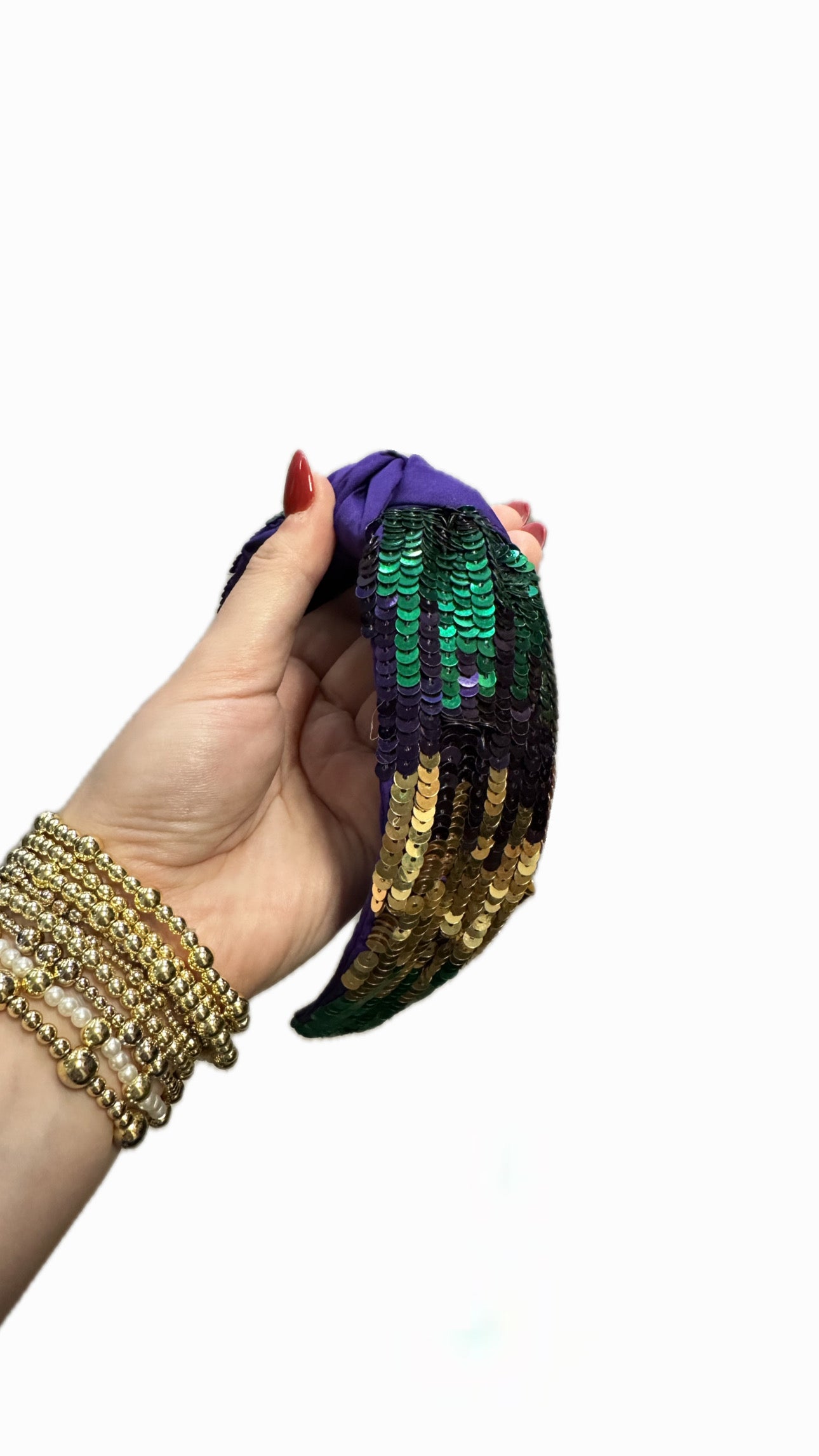 Sequin Mardi Gras Headband