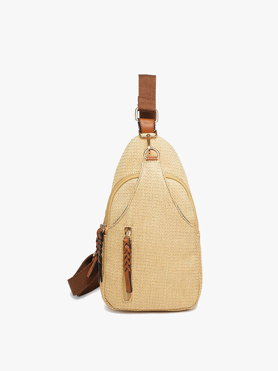Nikki Straw Sling Bag