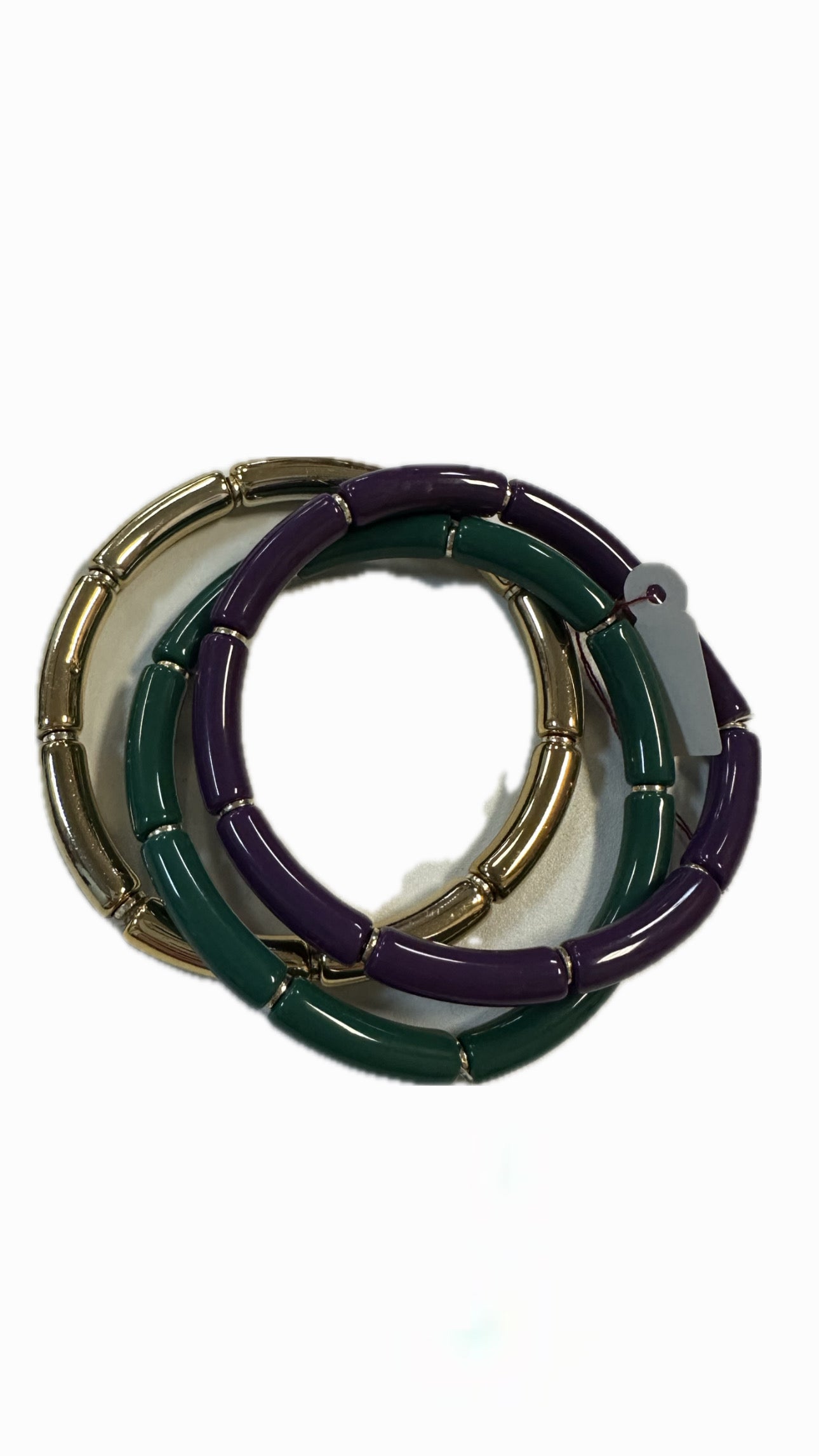 Mardi Gras Acrylic Bracelets