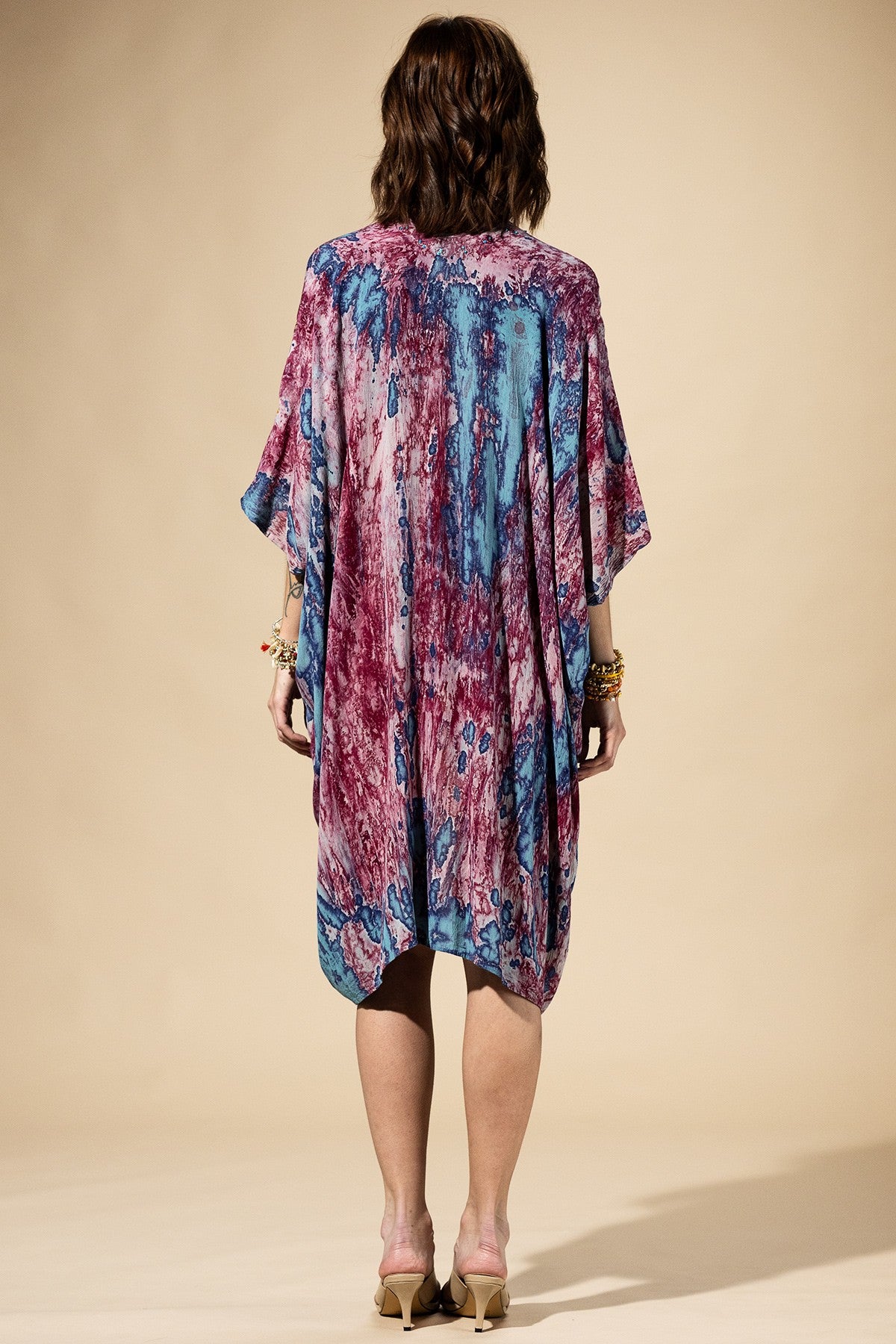 Plum Mist Tie-Dye Kimono