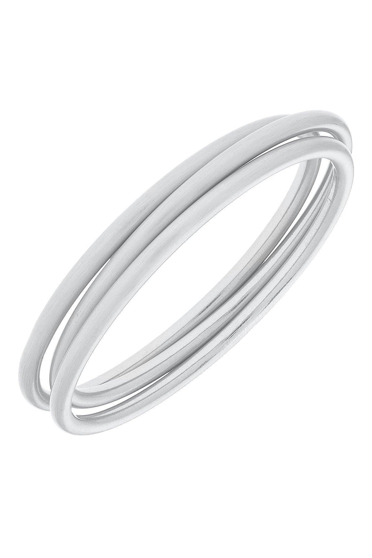 Isla Bangles -Set of 3- (Silver)