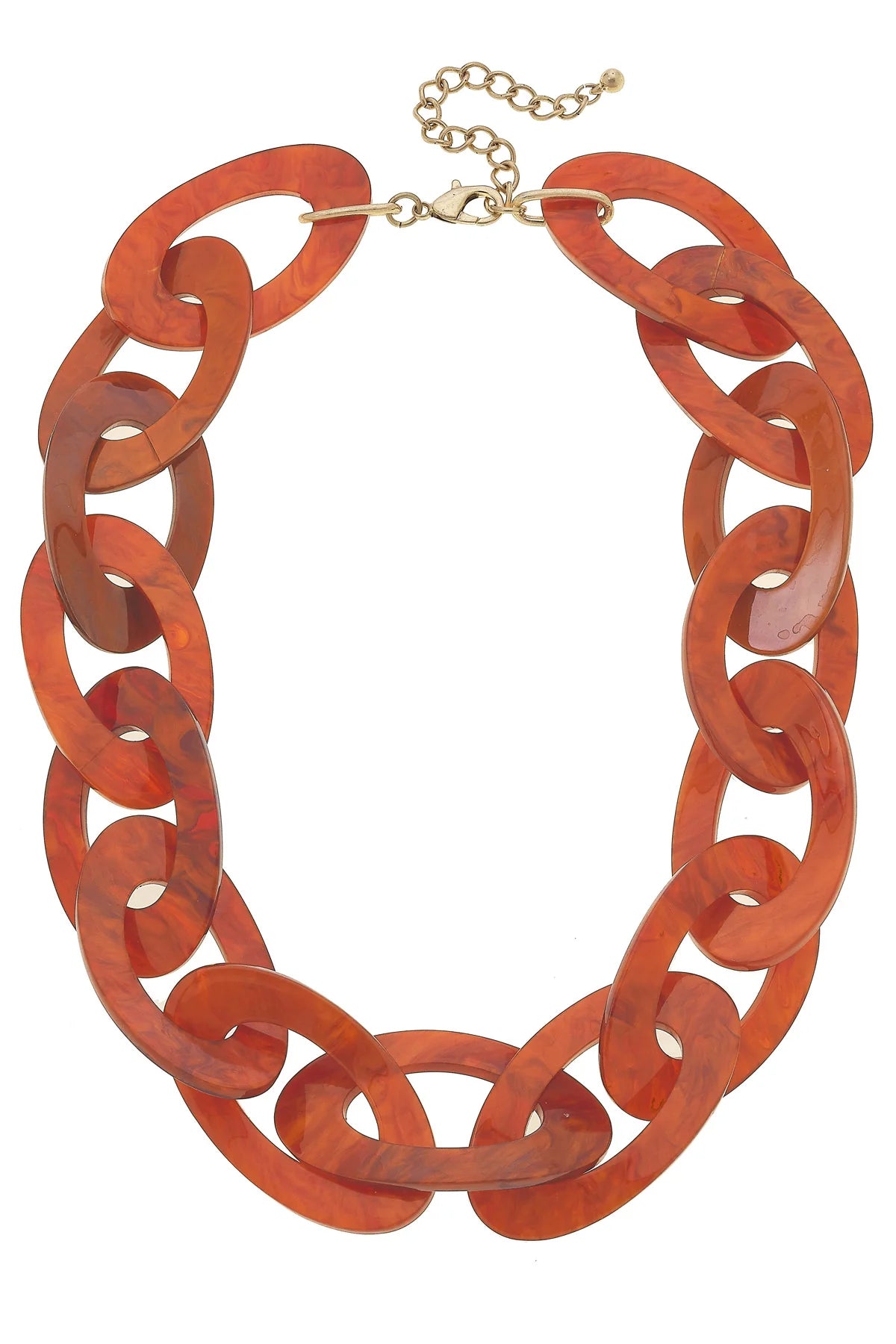 Cheryl Resin Necklace (Orange)