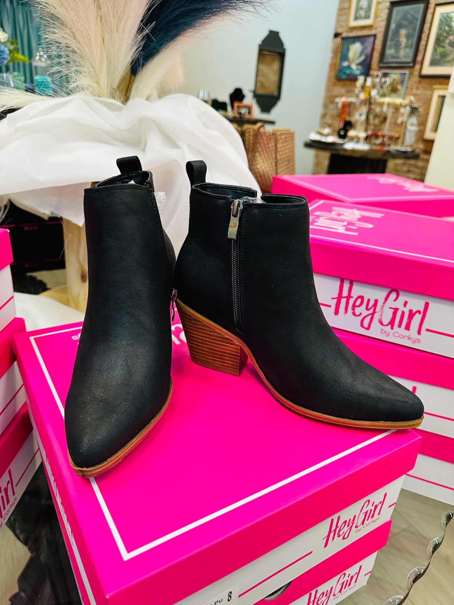 Gimme Sugar Black Corky Boot