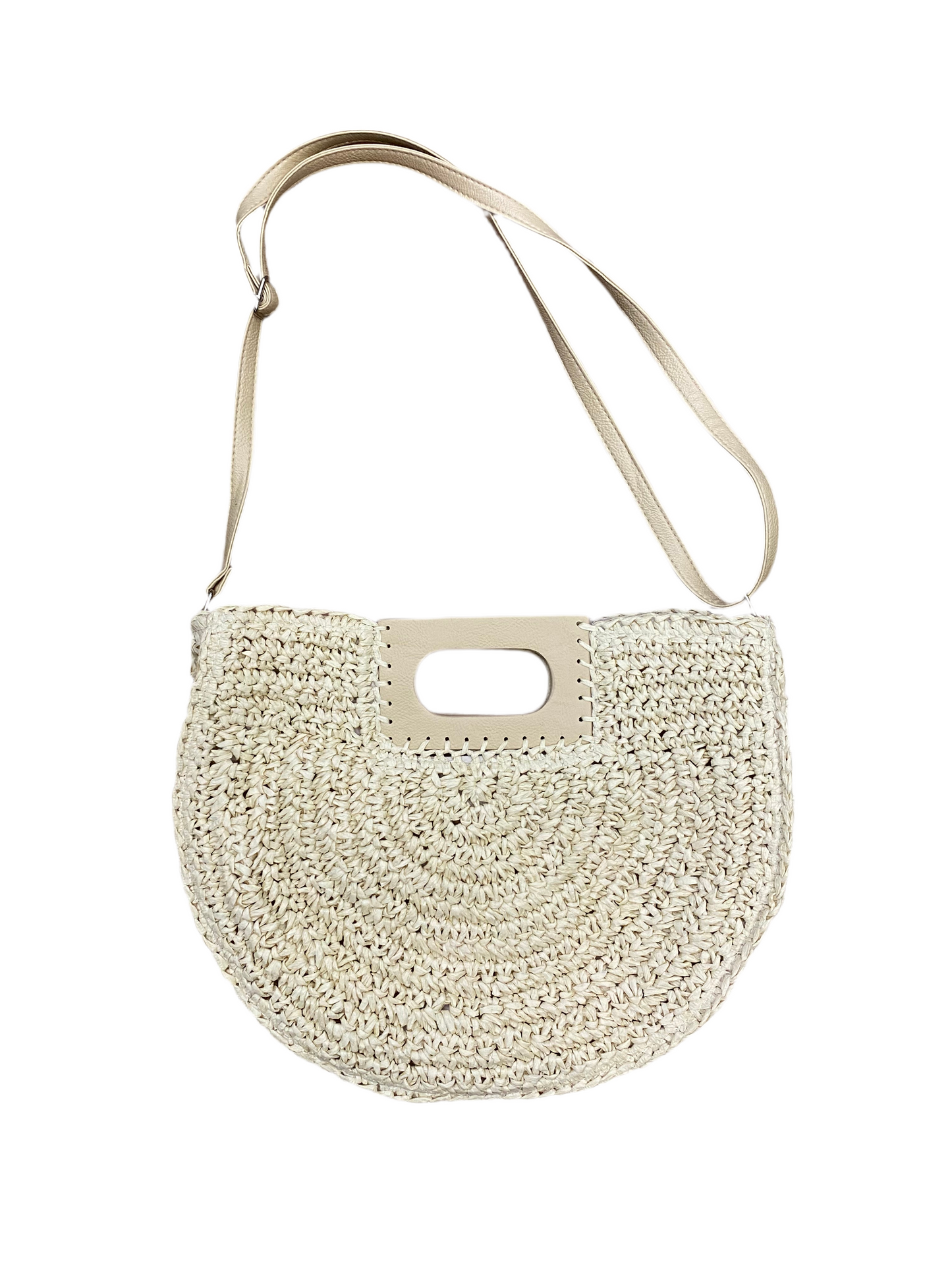 Ivory Raffia Crochet Hand Bag