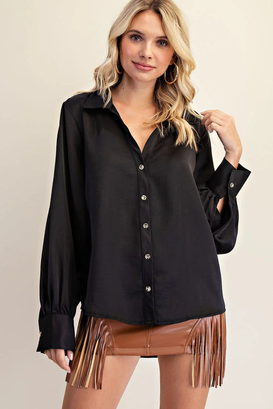 Office/Party V-Neck Button Down