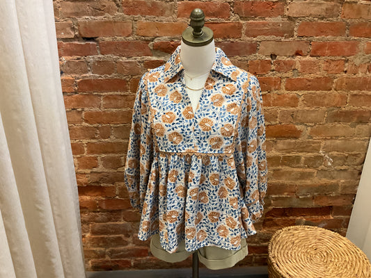 Floral Pullover Puff Sleeve