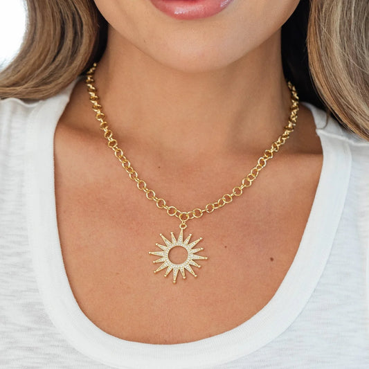 Be the Light Sun Statement Necklace