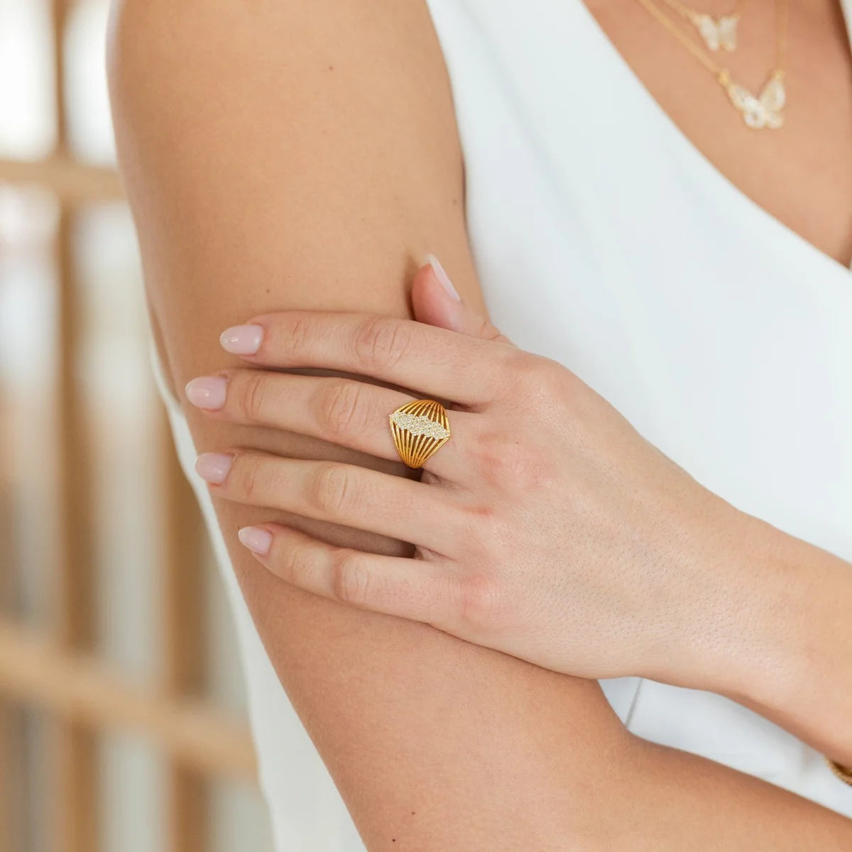 A Touch of Shimmer Adjustable Ring