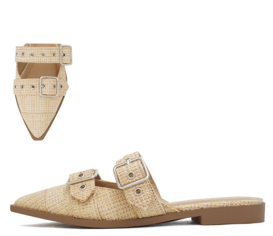 Usual Raffia Mule