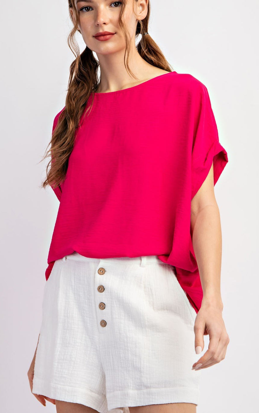 Solid Short Sleeve Top