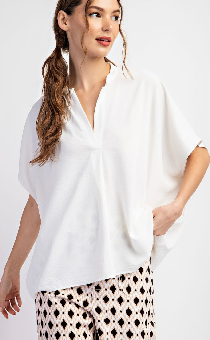 Solid Short Sleeve Top