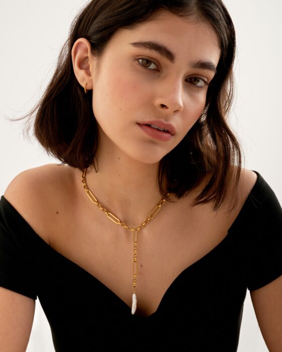 Allure Pearl Lariat Necklace