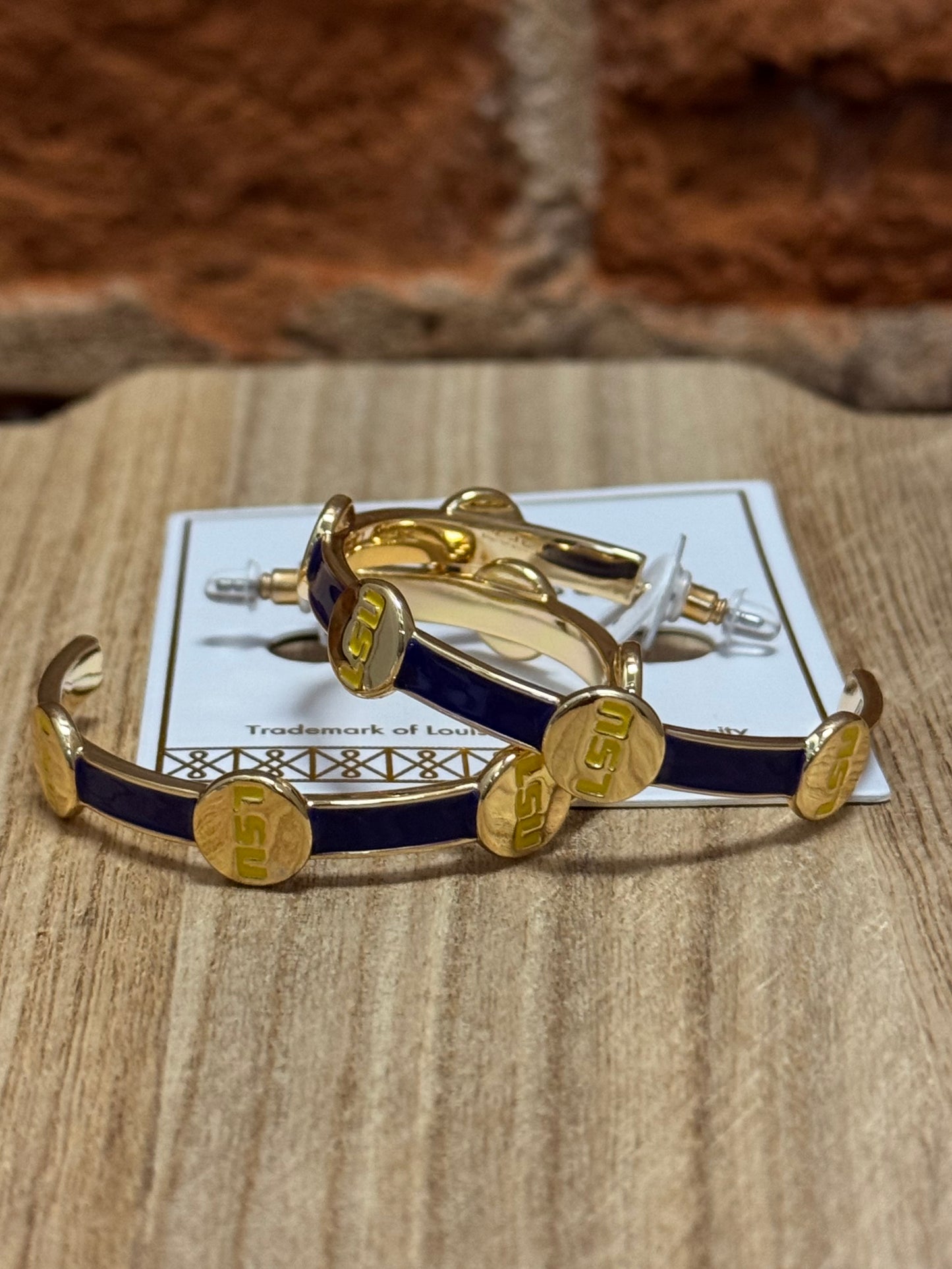 LSU Hoop Earrings