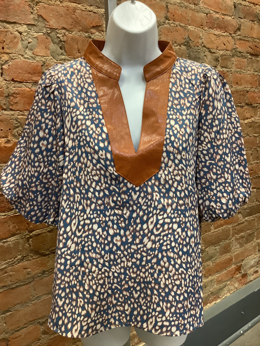 Got the Blues Cheetah Top