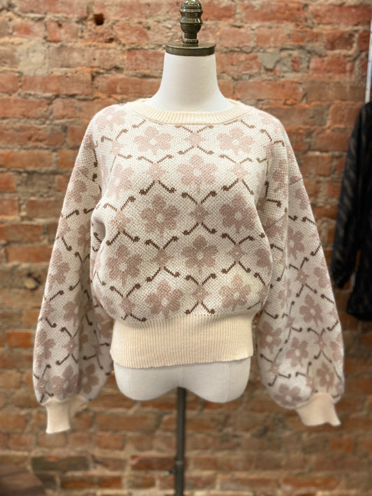 Blush Meadow Sweater