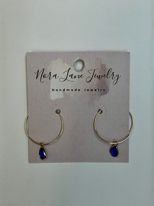 Nora Lane Blue Horizon Hoop Earrings