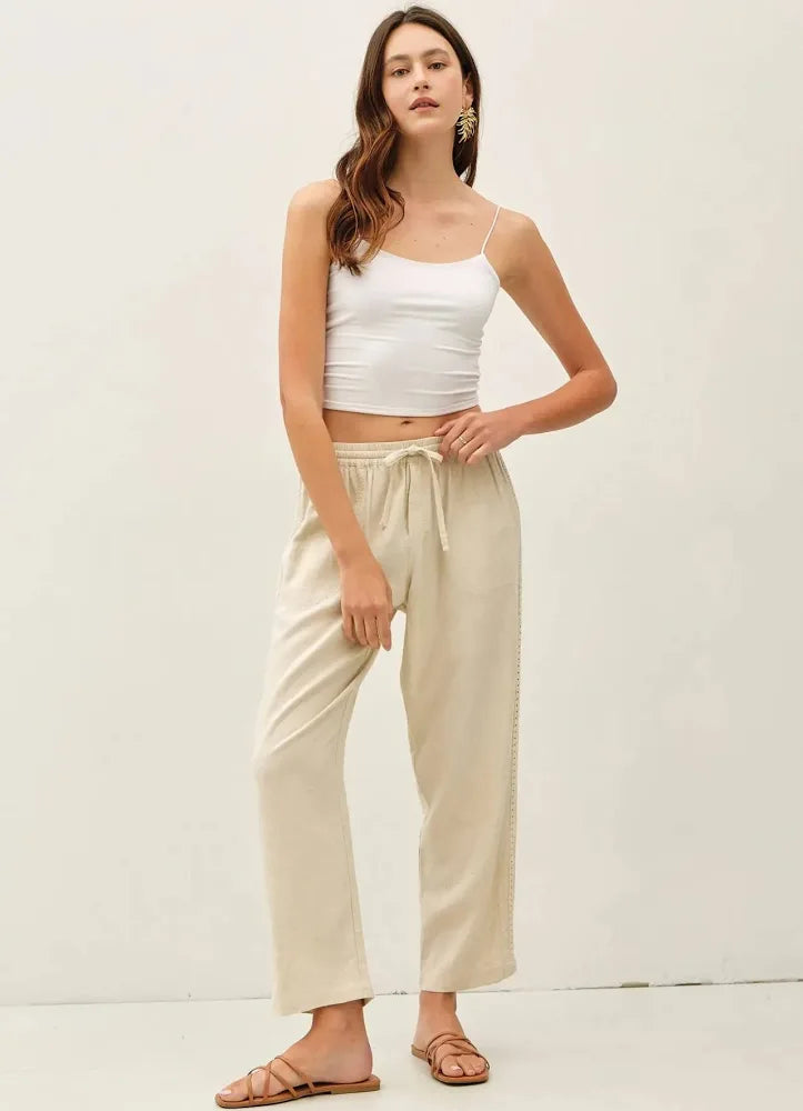 Soft Sand Linen Pants