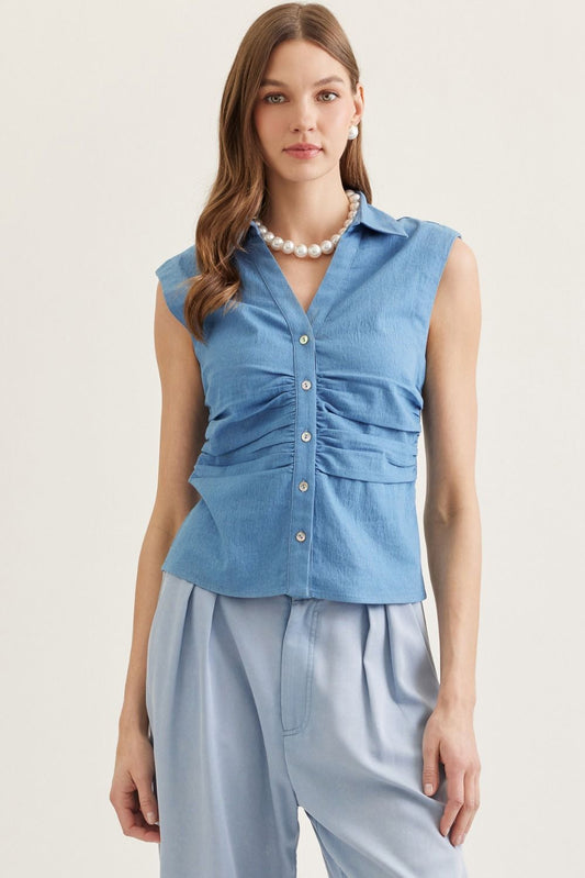 Retro Denim Top