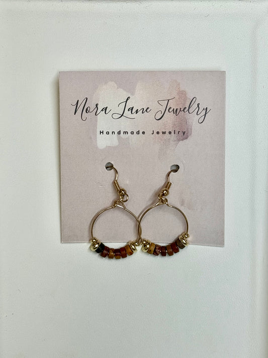 Nora Lane Rustic Harmony Hoop Earrings