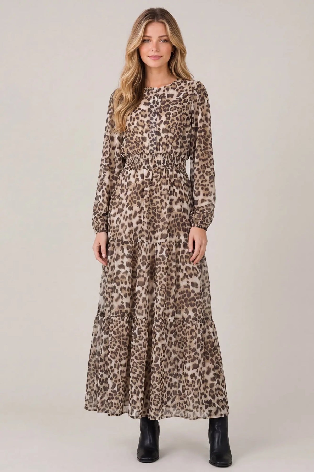 The Savannah Leopard Maxi Dress