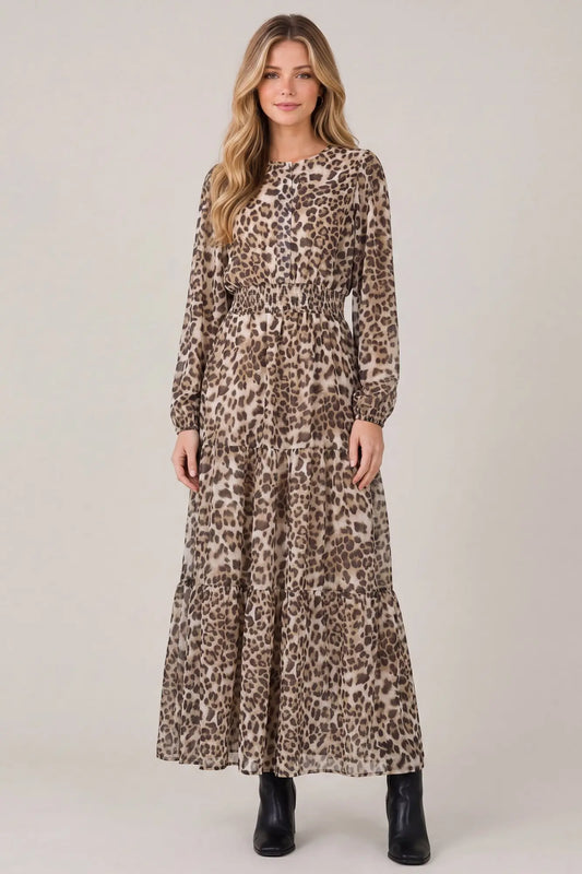 The Savannah Leopard Maxi Dress