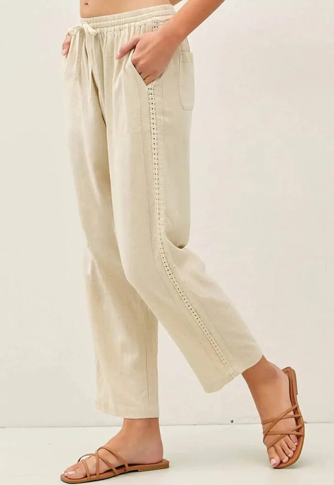 Soft Sand Linen Pants