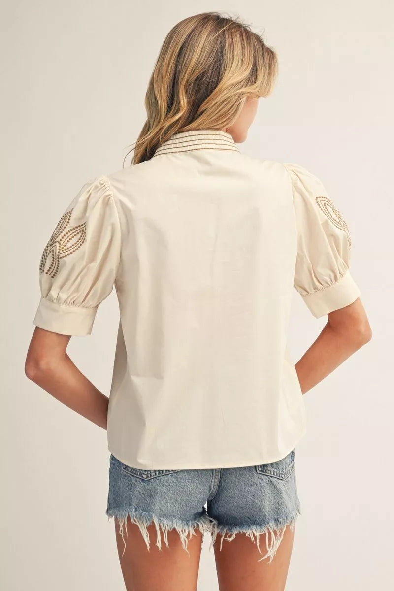 The Mocha Trim Top