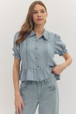 Bluebell Collared Top