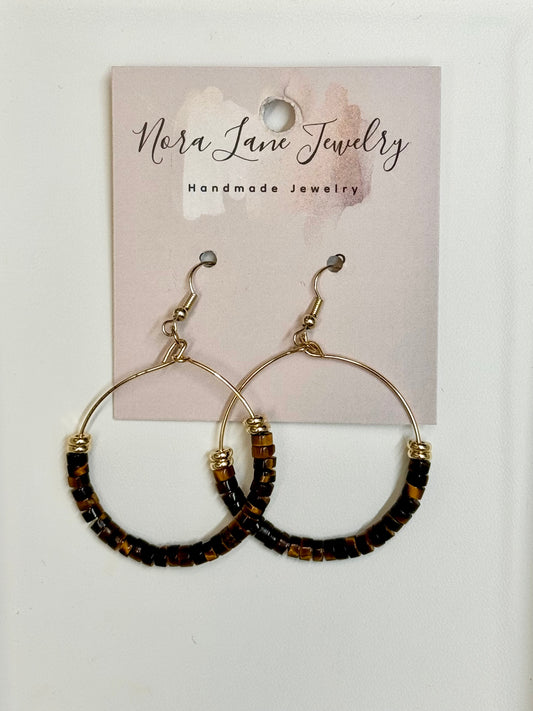 Golden Ember Hoop Earrings