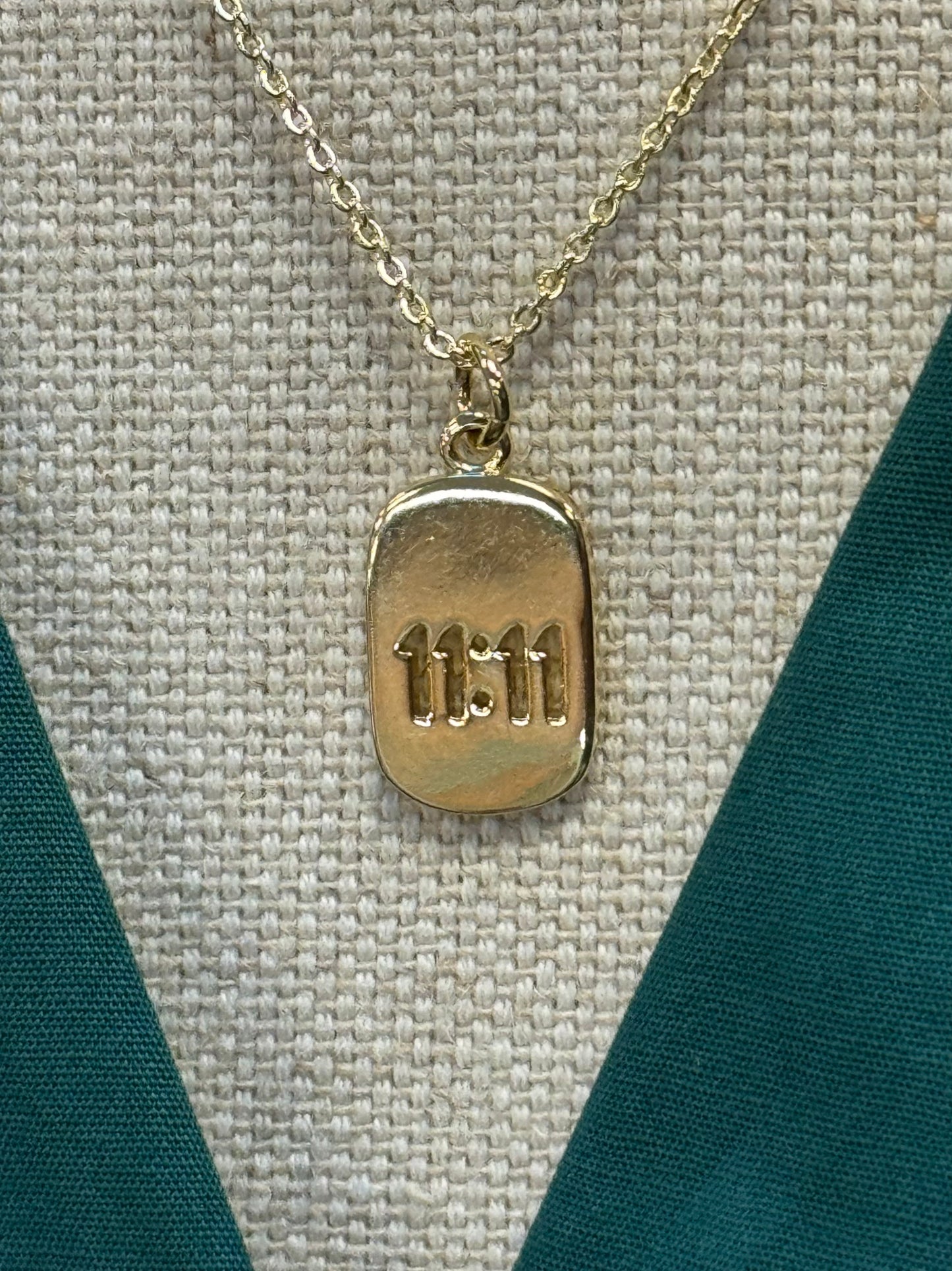 11:11 Gold Pendant Necklace