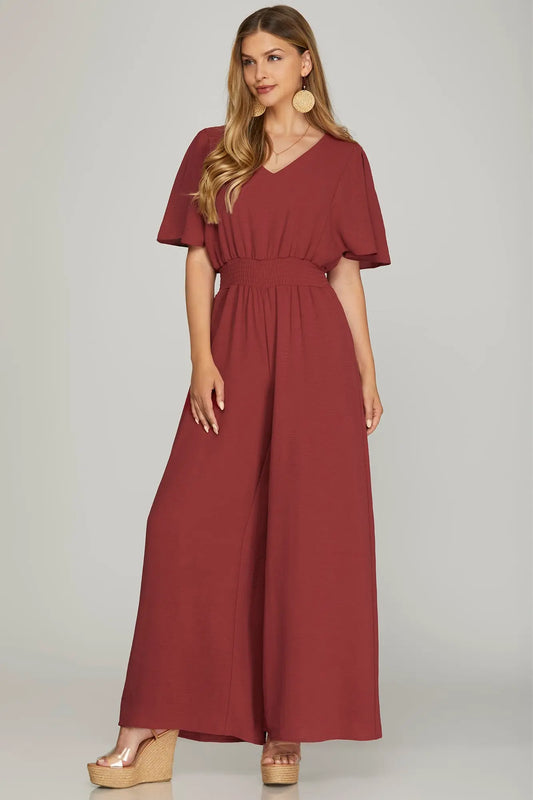 Merlot Moment Jumpsuit