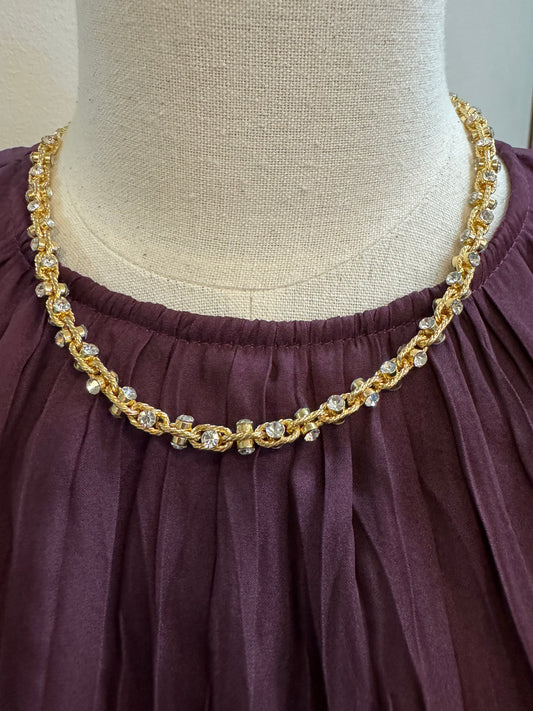 Crystal Rope Chain Necklace