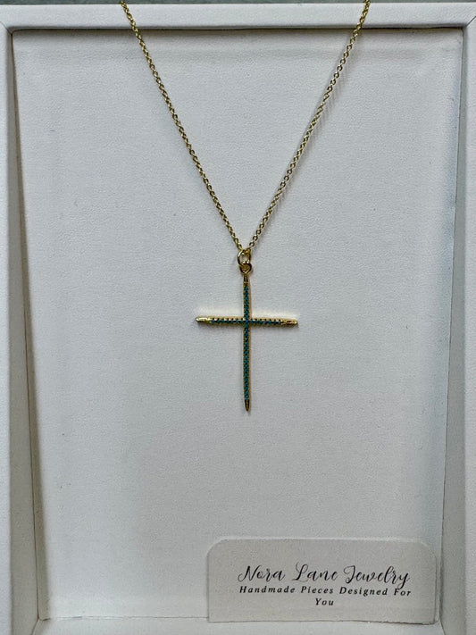 Turquoise Cross Necklace