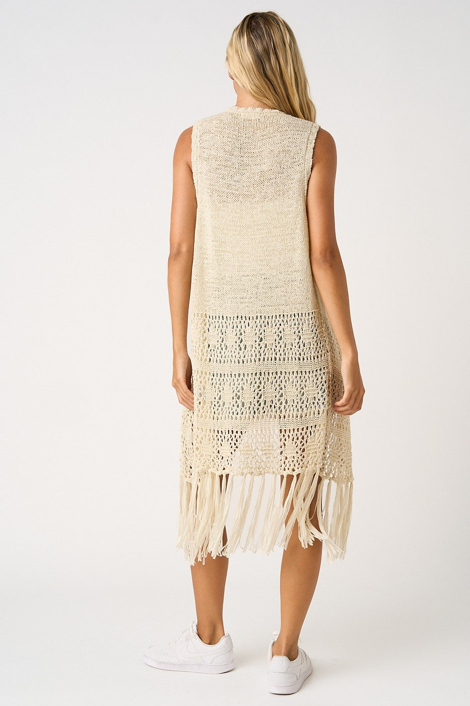 Boho Fringe Knit Cardigan