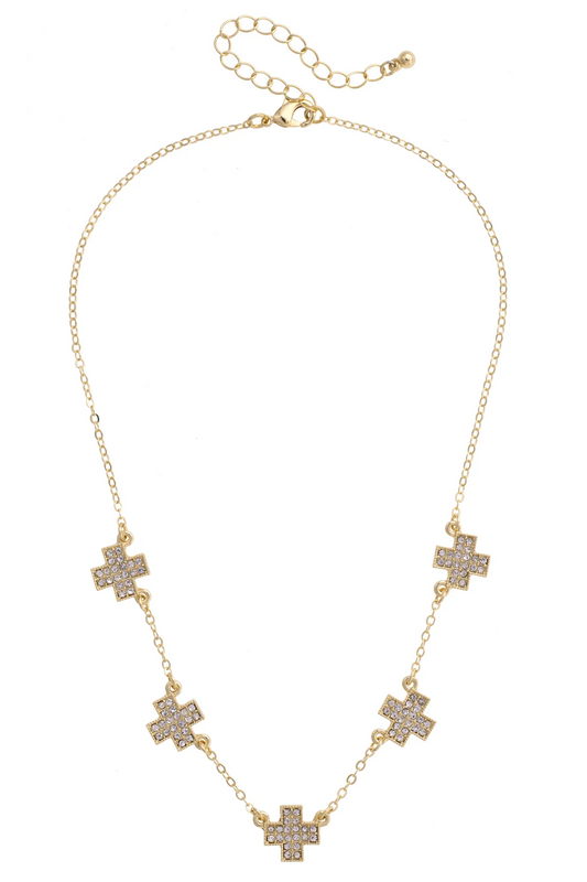 Natalie Pave’ Cross Necklace