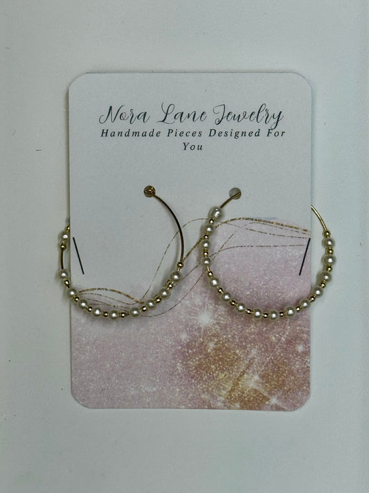 Nora Pearl Luxe Hoop Earrings