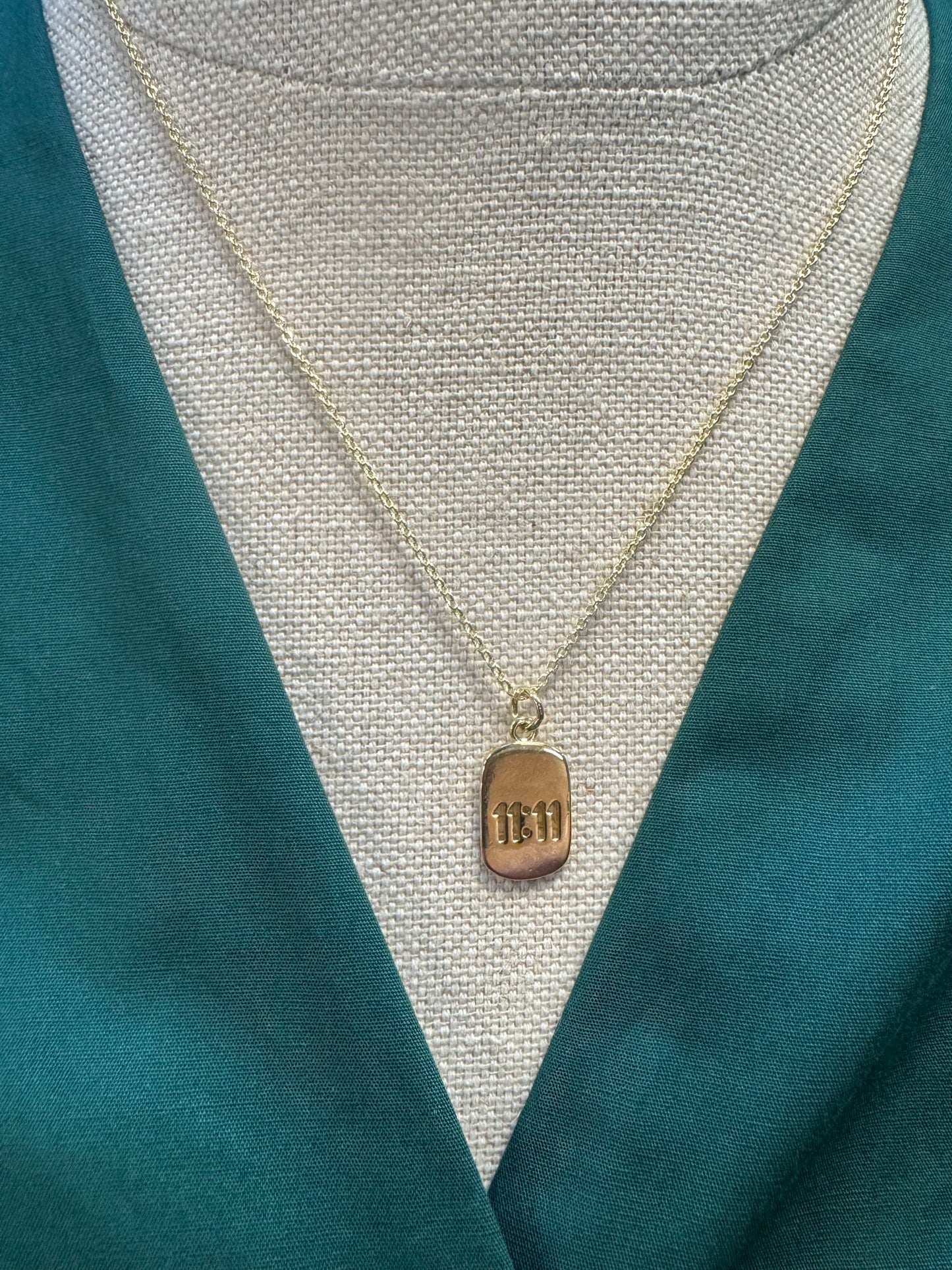 11:11 Gold Pendant Necklace