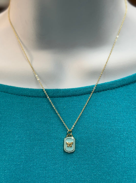 Turquoise Butterfly Pendant Necklace