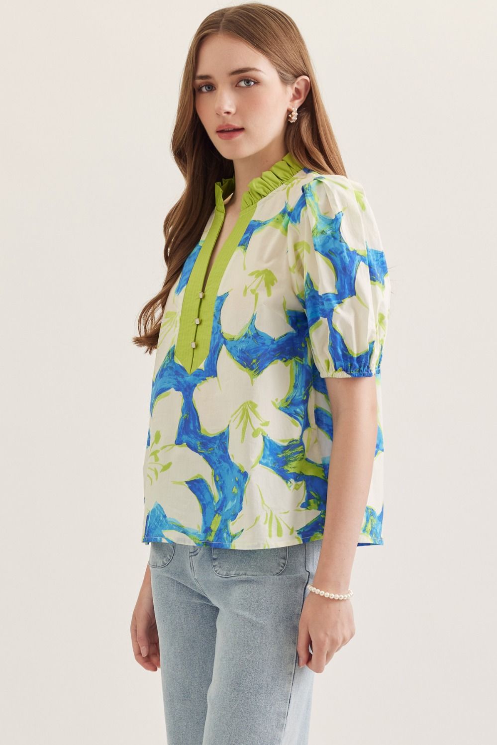Watercolor Lily Top