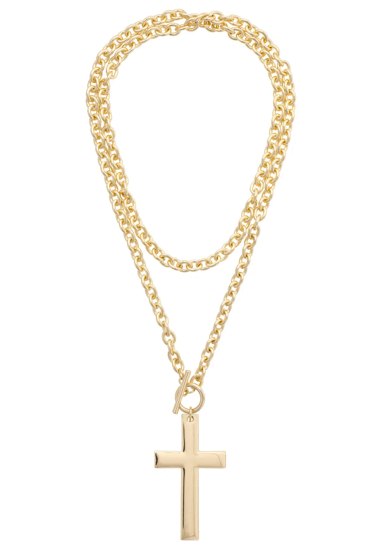 Charlotte Cross Toggle Front Necklace