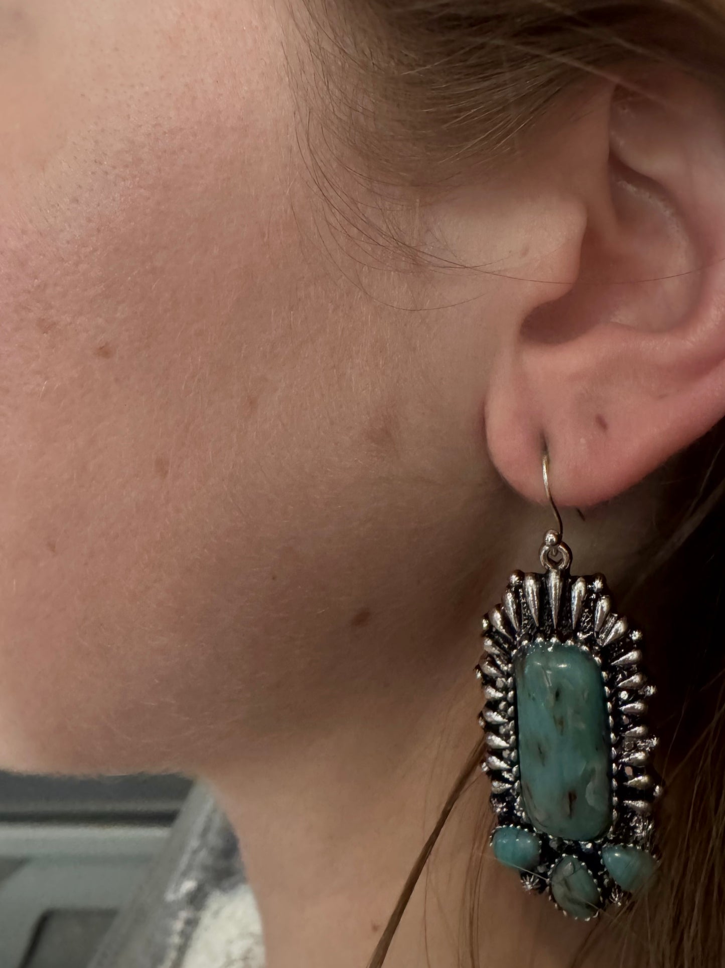 Desert Bloom Turquoise Earrings ￼