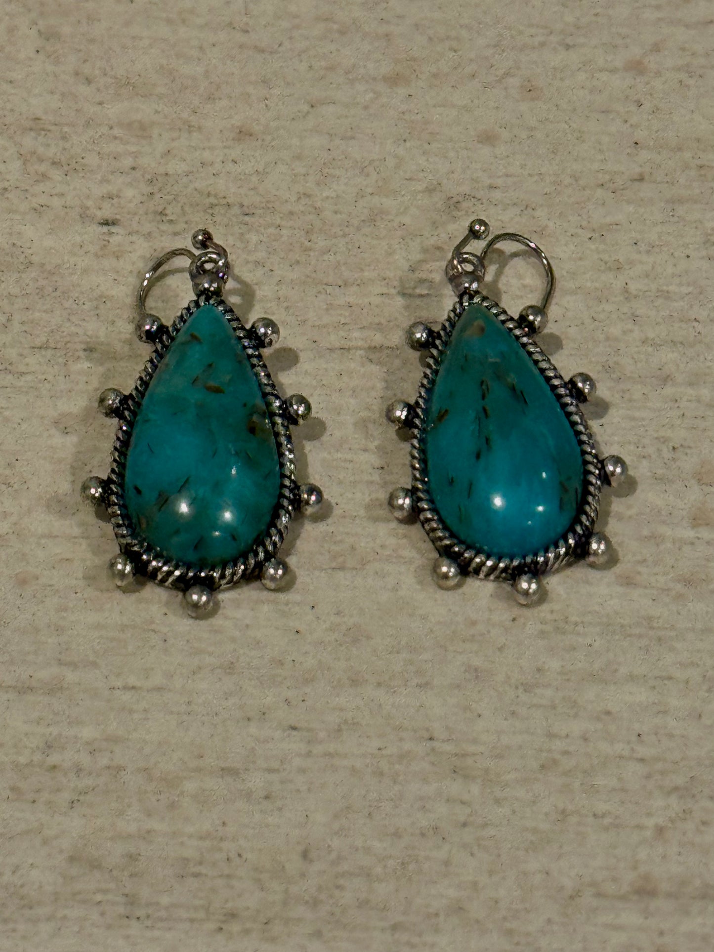 Teardrop Turquoise Earrings ￼