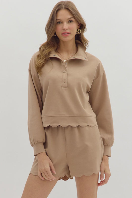 All About Town Scallop Short Set