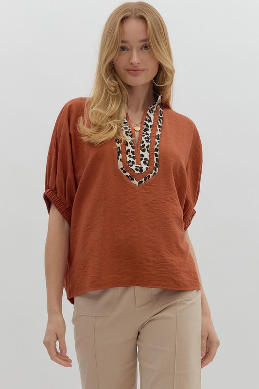 Cheetah Sister Top