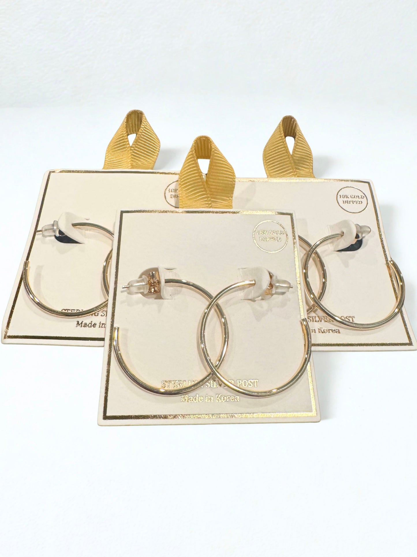 Slim Golden Hoop Earrings