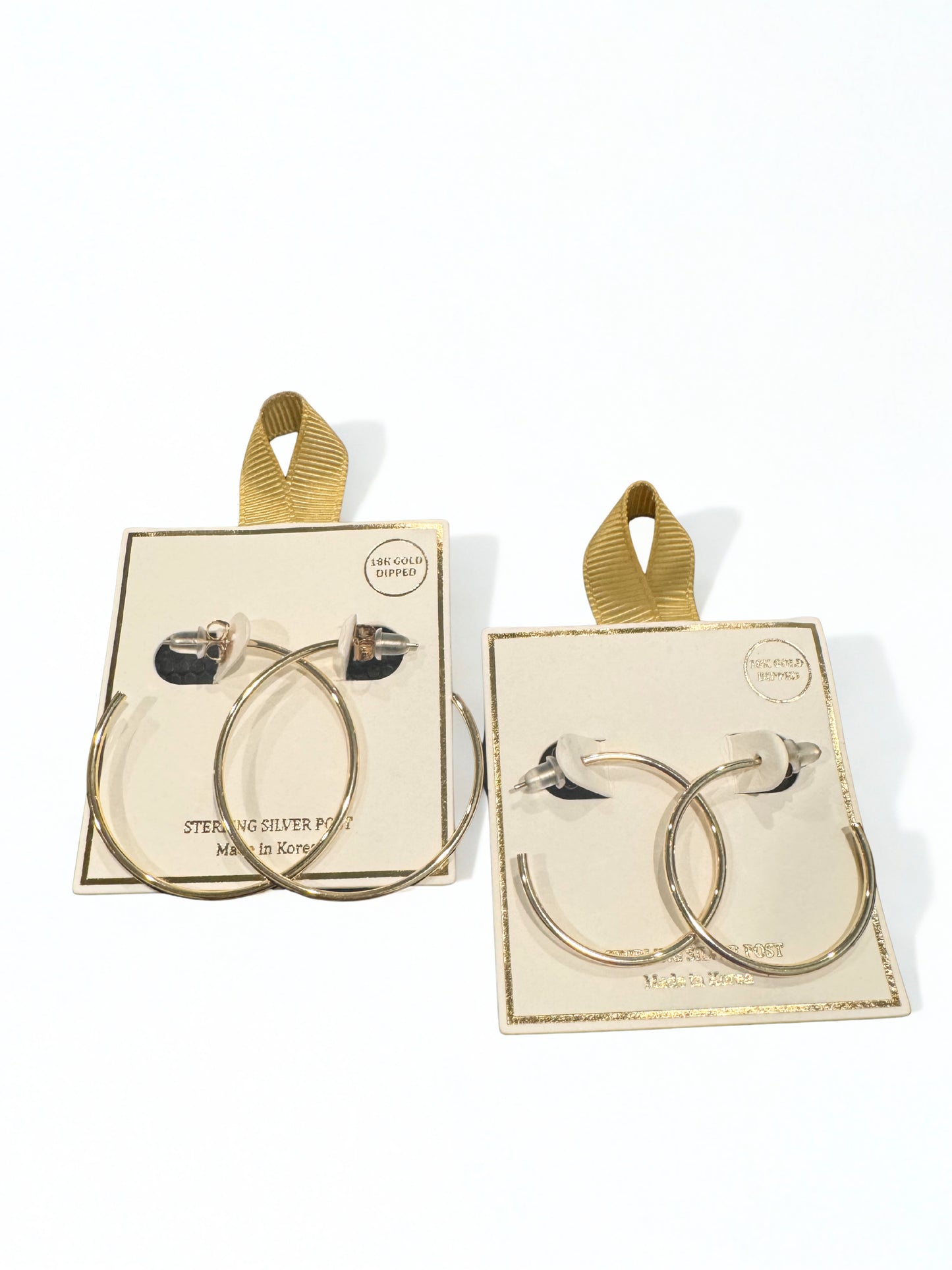 Slim Golden Hoop Earrings